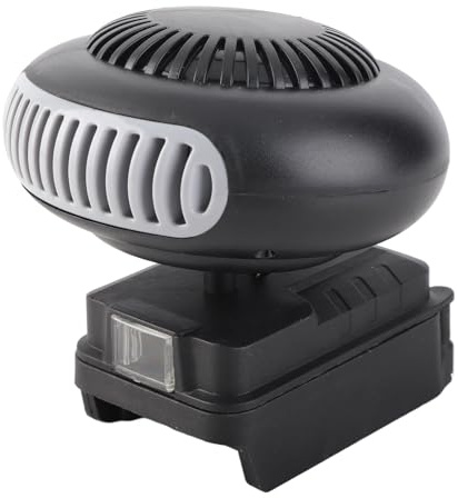Tragbare Autoheizung, Kleine Raumheizung 170W, 2 Heizstufen Einstellbar mit Handy-Aufladung, ABS-Material für 18V Li-Ionen Akku, Leistungsstark 30–80 m³, Niedrige Wattzahl