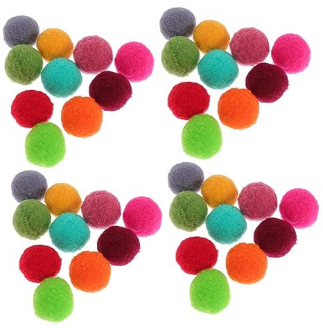 BESPORTBLE Katzen Bälle Set Bunte Pompon Bälle Für Kätzchen Beißen Resistente Katzenspielzeuge Für Interaktive Tierbeschäftigung Und Zahnpflege