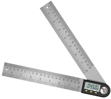 Digitaler Winkelmesser aus Edelstahl, Winkelsucher mit LCD-Display, 0-360 Grad, Winkelmesser für Heimwerkerprojekte in der Holzbearbeitung, Bearbeitung