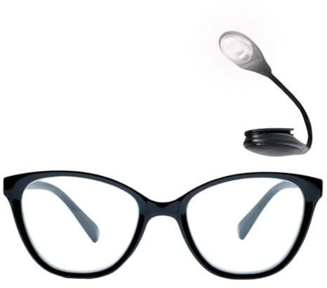 EYE TO EYE Salina - Occhiali da lettura donna 3.50 | Lenti anti-graffio e anti-riflesso | Aste flessibili e anti-scivolo | Leggeri e confortevoli | Montatura 15,3x14 cm | Lampada e Accessori inclusi