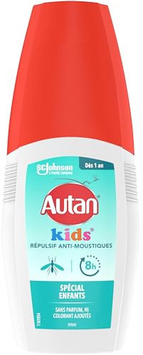 Autan Kids Spray - Anti-Moustiques et Anti-Tiques - Jusqu'à 12H De Protection - Testé Dermatologiquement - Convient aux Enfants dès 1 an - 1 Spray, 100ml