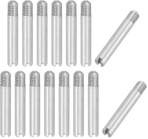 PATIKIL 15 Pz Perno Cilindrico Scanalato M2.5 x 16mm Perno Argento | Acciaio Inox 304, Per Miglioramento Mobili Casa E Armadi, Filettato Esterno