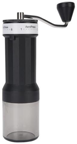 Molinillo de café manual portátil, 40 ajustes ajustables, molinillo de manivela para prensa francesa, sin electricidad, rebaba de cerámica, fácil de usar, para camping, viajes, oficina (negro)