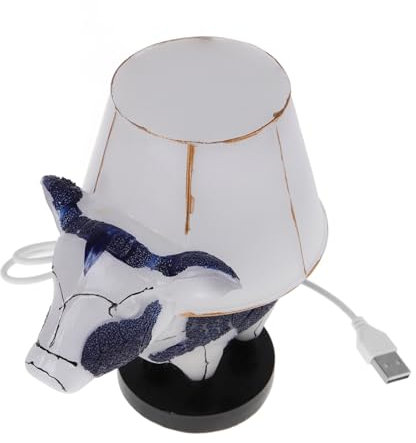 Lurrose Tischlampe in Kuhform Aus Kunstharz Für Home Decorative Supply Als Nachtlicht-dekor Für Wohnzimmer Und Schlafzimmer