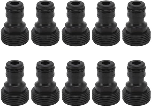 HERCHR Connexion à Connexion Rapide, 10 PCS Connecteur de Robinet en Plastique G3 / 4 Male Filetage 25 mm Connecteur de raccord de Tuyau de Jardin pour Accouplement du Tuyau d'eau