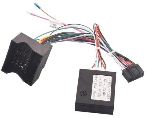 ARRPO Stereo-Adapterkabel Autoradio Stereo Kabelbaum Kabel Adapter Android 16pin, for BMW, E46 E87 E65 E66 E67 mit Quadlock(with Canbus)