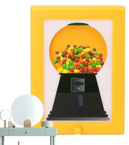 Wall Mount Candy Dispenser, Cute Hanging Candy Dispensers, Candies Dispenser Picture Frame, Acrylic Rare Vintage The Handy Candies Frame, Funny Sweet Dispensers Machine Photo Frames