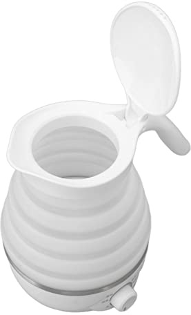 TARSHYRY Bollitore Elettrico Pieghevole da Viaggio Mini Scaldabagno Pieghevole Pieghevole in Silicone Portatile da 0,7 Litri per Campeggio da Viaggio (Spina europea 220 V)