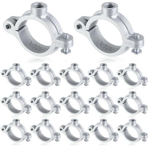 Otoolling 20 Pack 1 Split Ring Pipe Hanger for Thread Rod Galvanized Iron Mounting Bracket Support for Tubing Wall Ceiling Mount Combination Industrial Decor