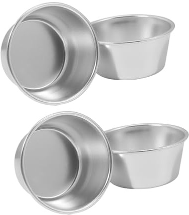 Cabilock 4 pezzi Stampi Antiaderenti per Budino e Muffin Accessori da Forno Multifunzione per Dolci Tazze per Pudding e Tortine Facili da Pulire per Cheesecake Crostate e Torte Piccole