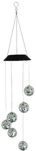 Carillons éoliens solaires, carillons éoliens LED à boule orbe colorée suspendus solaires pour l'extérieur carillon résistant aux intempéries imperméable mobile pour jardin balcon chambre cour.