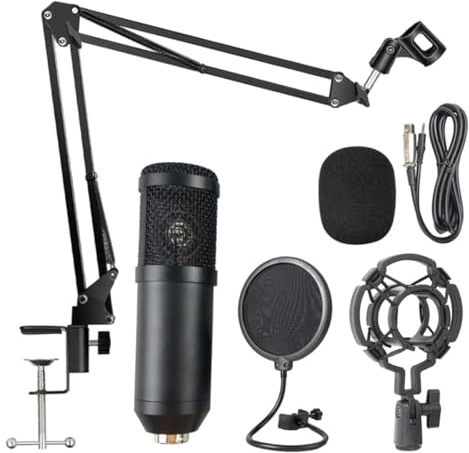 HOMOCONO 1set Microfono Condensatore USB per Streaming e Podcasting con Pickup Cardioid per Cattura Vocale Precisa Plug And Play senza Driver per Broadcasting e Colore Casuale