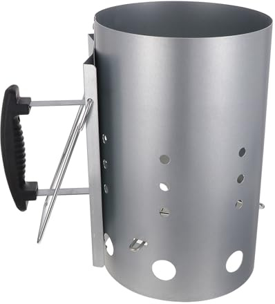 CHICAMPERA Encendedor de Chimenea para Barbacoa 19 Galvanizado Plata