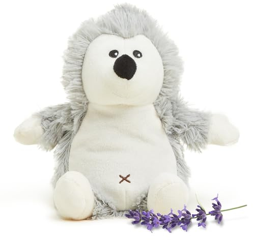 warmies Junior Microwavable & Weighted Stuffed Animals, Hedgehog - Heated Stuffed Animal Plushie for Warmth & Comfort - Cute Soft Plush Toys for Adults & Children (Boys, Girls, Babies & Toddlers)