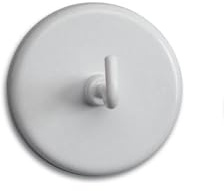 MAUL Magnet mit Haken weiß 5er Set 12 kg Haftkraft | Aufhängen ohne Bohren, flexibel platzierbar, ideal für Büro Lager Werkstatt, unauffälliges Design, 5 Stück