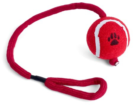 Petface Hundespielzeug, Tennisball an einem Seil