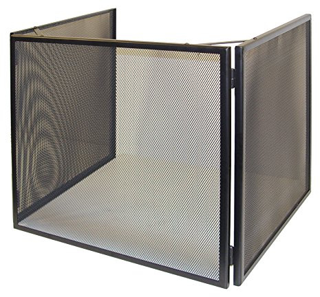 Imex El Zorro – Protector Estufa Pellet | 67x60x71 cm | Estructura Metálica de Tres Cuerpos Resistente al Calor | Ideal para Proteger Niños, Mascotas y Evitar Chispas