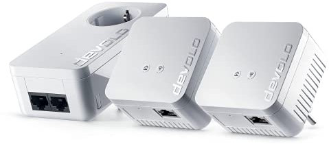 Devolo dLAN 550 WLAN-Netzwerk-Set, Powerline NL, Ethernet/LAN, WLAN, Weiß 3-teilig, Adapter Netzwerk CPL
