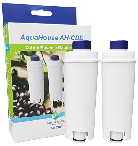 2X AquaHouse AH-CDE Compatible Filter for DeLonghi DLSC002, SER3017, 5513292811, fits BCO, EC800, EC680, Esam, ETAM, Bean to Cup Coffee Maker