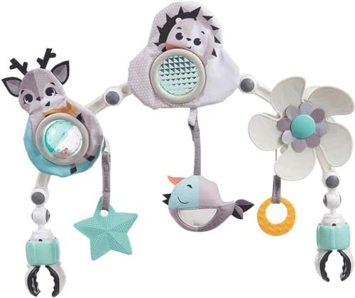 Tiny Love Sunny Stroll Spielbogen mit interaktivem Rasselspielzeug, nutzbar ab 0 M +, mit flexiblen Universal Clips passend für die meisten Kinderwagen, Magical Tales