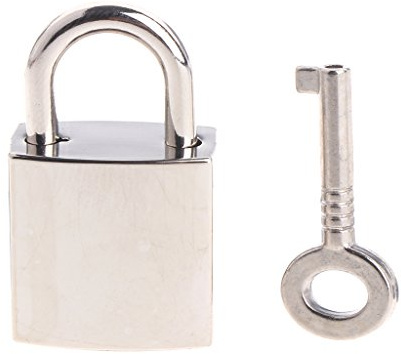 BUIDI Mini Archaize Padlocks Key Lock With key for Jewelry Box Storage Box Diary Book Lock Silver