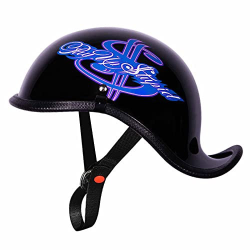 GAOZ retrò Casco Berretto da Baseball Casco Estivo per Motocicletta Elettrica Aperti Mezzo Casco Scodella Vintage Adulto per Uomo e Donna Leggero Sicurezza per Scooter Omologato ECE