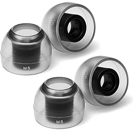 AZLA SednaEarfit Crystal Standard Lot de 2 Paires d'embouts pour écouteurs sans Fil antibruit compatibles avec Shure, Sony, Beats, Jabra et JBL Taille MS