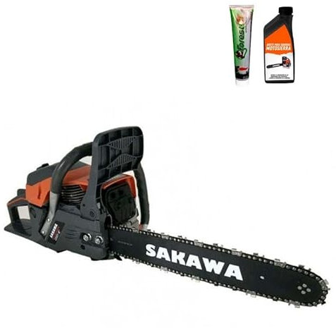 SAKAWA Motosierra Gasolina 58cc 16 + Aceite + Aceite Engrase