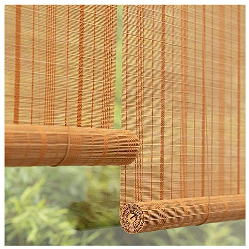 Sonnenschutz Bambusrollo in Natur,Retro Raffrollo Bambus Fenster Rollo wetterfest Holzrollos Mit Fitting, Outdoor Terrasse Pergola Veranda Tür Restaurant, 60x160cm 90x200cm 120x160cm