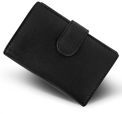 FLEXIBILITE® Kreditkartenetui Herren Echt Leder - 12,5 x 8,5 x 3,0 cm (BxHxT) mit RFID - Scheckkartenetui - Kreditkartenhülle - Kartenetui Herren - Fahrzeugschein Hülle - Ausweishülle - ca. 50 g