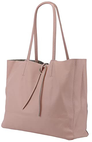SH Leder ® Damen Echt Rindleder Shopper in Querformat mit Innentasche in vielen Farben Schultertasche Henkeltasche 30x37cm Maja G514