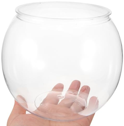 iplusmile Fish Tank- Plastic Unbreakable Globe Transparent Fish Bowl, Desktop Aquarium forHome Office Decor Display
