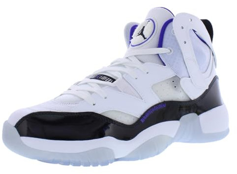 Jordan Jumpman Two Trey Herrenschuhe, Größe 43, Farbe: Weiß/Schwarz/Dunkel Concord, Weiß/Schwarz/Dunkel Concord, 42 EU