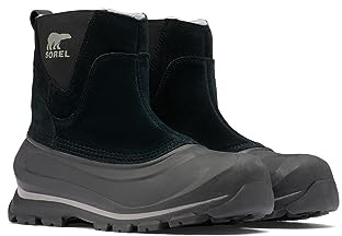 SOREL Men's Buxton Pull On Waterproof Boot - Black, Quarry - 10