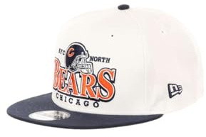 New Era Chicago Bears NFL White Original Teamcolour Helmet Blue 9Fifty Snapback Cap - One-Size