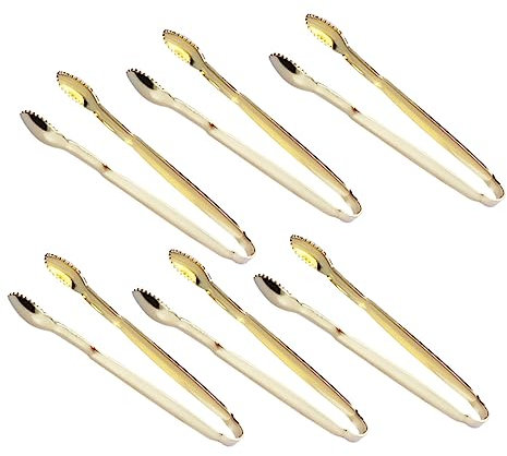 Cabilock Mini-pinces En Acier Inoxydable - Ensemble De 6 Pièces Pour Sucre Et Glaçons Pour Usage Domestique Et Extérieur