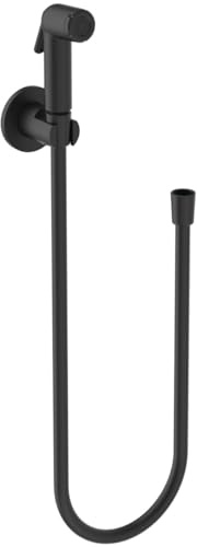 Ideal Standard - Idealspray, Hydroscopine avec support mural fixe, débit de 7,2 l/min, noir soie