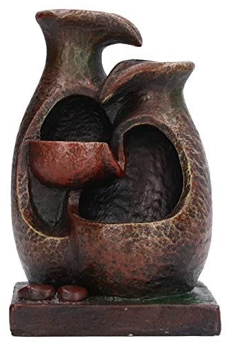 Tischbrunnen, 5 V Kunstharz-Tischbrunnen, Innen-Entspannungs-Tischbrunnen für die Heimbüro-Dekoration