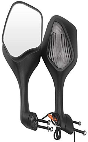 Motorrad Spiegel,Lenkerendenspiegel Motorrad Schwarz Rückspiegel Mit Blinker Licht For Honda CBR1000RR CBR 1000 RR 09 10 11 12 Rückseitenspiegel(Smoke)