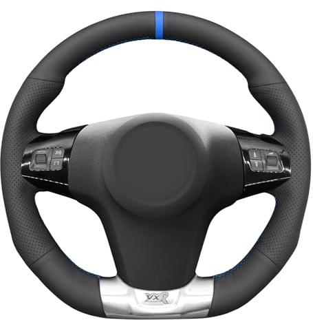 MEWANT DIY Stitch Breathable Schwarzes PU-Leder-Auto-Lenkradbezug für Opel Corsa OPC 2008-2014 Autozubehör | Opel Corsa OPC 2008-2014 Autozubehör PU-Leder Atmungsaktiv Für Beheizte Lenkräder Langlebig