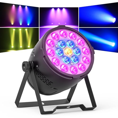 Lumières LED Par 19 x 15 W 4 en 1 RGBW avec zoom, éclairage de scène avec effet de coloration avec contrôle DMX stroboscopique activé par le son, éclairage pour événements DJ spectacle en direct 1PCS