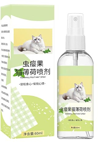 Brume aérosol d'herbe à chat – Vaporisateur d'herbe à chat attrayante, brume anti-stress | 60 ml d'herbe à chat naturelle pour chats et chatons d'intérieur – Spray d'herbe à chat ar0ma pour soulager