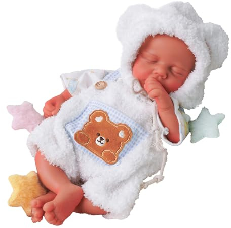KUICEO Reborn Babypuppe Vollsilikon Junge 31cm Sammlerpuppe