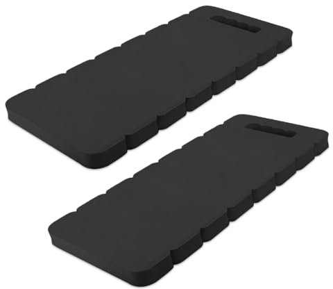 BNGXR Lot de 2 Tapis de Genoux, Genouillères pour Jardinage, Coussin Protège Genou, pour Le Jardinage, Le Travail, Le Bain de bébé, l'exercice, l'exercice, 41 x 19 x 2 cm(Noir)