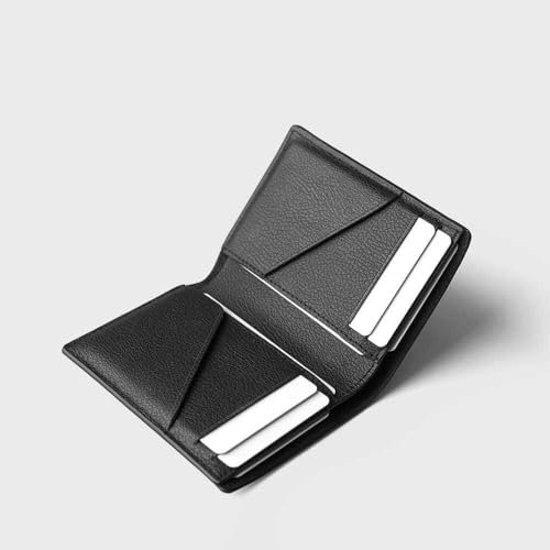 BBELLE CO. Genuine Leather Slim Wallet | RFID Blocking Skinny Minimal Thin Front Pocket Wallet Sleeve Card Holder for Men | 10 Card Slots, 1 ID Window, 3Card Puller, 2 Hidden Pocket | Gift For Him