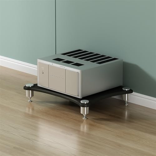 mobile stereo hi fi rack hifi Rack Audio Hifi, Supporto Multimediale, Mobiletto Per Componenti Stereo A 2/3/4 Strati Per Lettore DVD/console Di Gioco/TV Box, Supporto Per Amplificatore(Black,H-10cm/3.