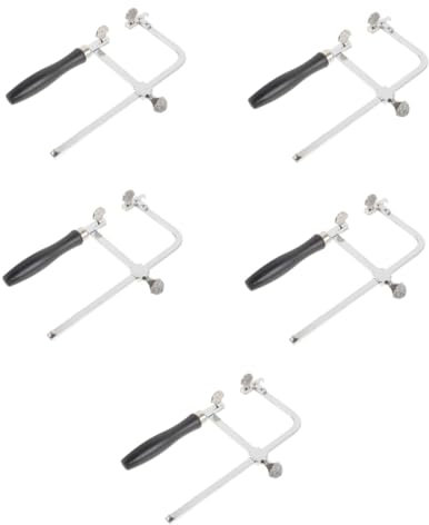 SHINEOFI 5 Stück Holzsäge Manuelle Seilsäge Hacks Holzbearbeitung Laubsäge Schmuck Hobbysäge Wird Bearbeitet Juweliere Bügelsäge Diy Sägebogen Stabiles Handwerkzeug Zinklegierung