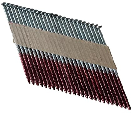 Akdeniz | Hersteller | Rahmennägel 3,1 x 80 mm – 2.200 Stück | Papiergebunden | D-Kopf | Ringschaft | Extra Verzinkt | mit 34° Neigungswinkel | Für Dachbau, Holzrahmenbau & Zimmerei