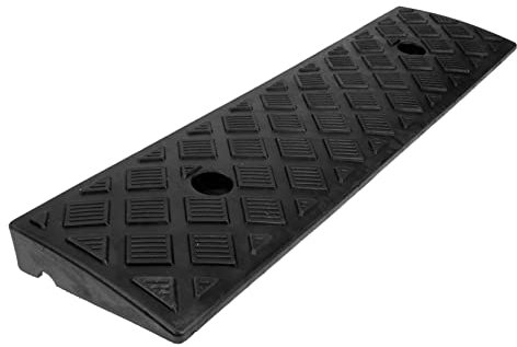 Popetpop Tapis De Seuil en Plastique AntidéRapant pour AccèS en Rampes De Garage Et Bordures, 49.5 X 13 Cm