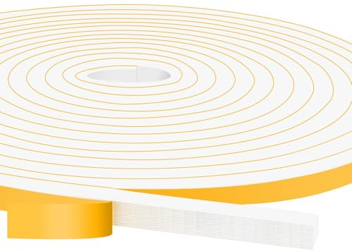 YIMIKI Moosgummi Selbstklebend 10 x 6mm, Türen & Fenster, Gesamt 5M lang | Stoppt Zugluft & Lärm, Hochdichter Schaumstoff für mittlere Spalte, Einseitig klebend, entfernbar, rückstandsfrei, isoliert